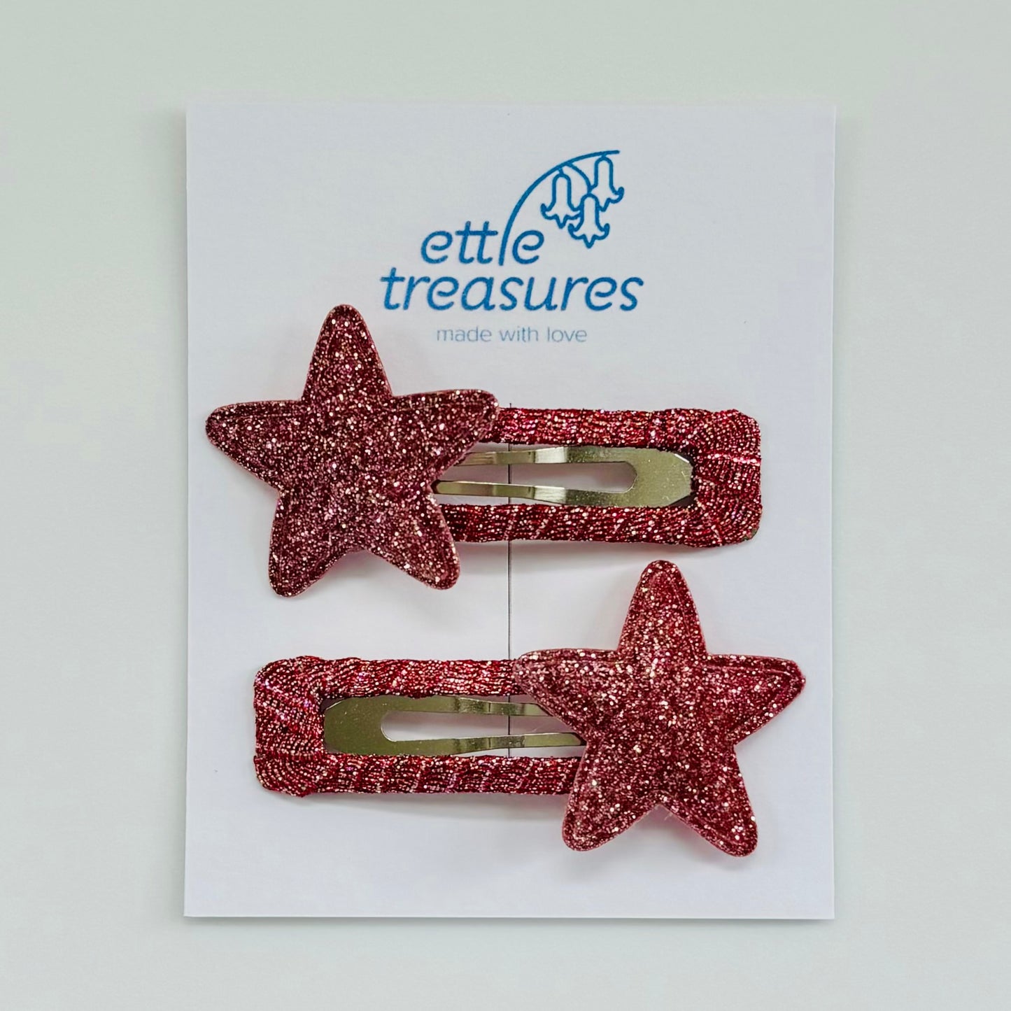 Sparkle star hair clips