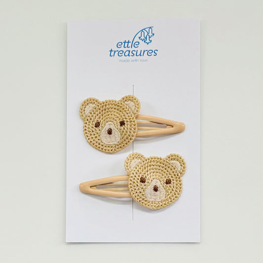 Teddy hair clips