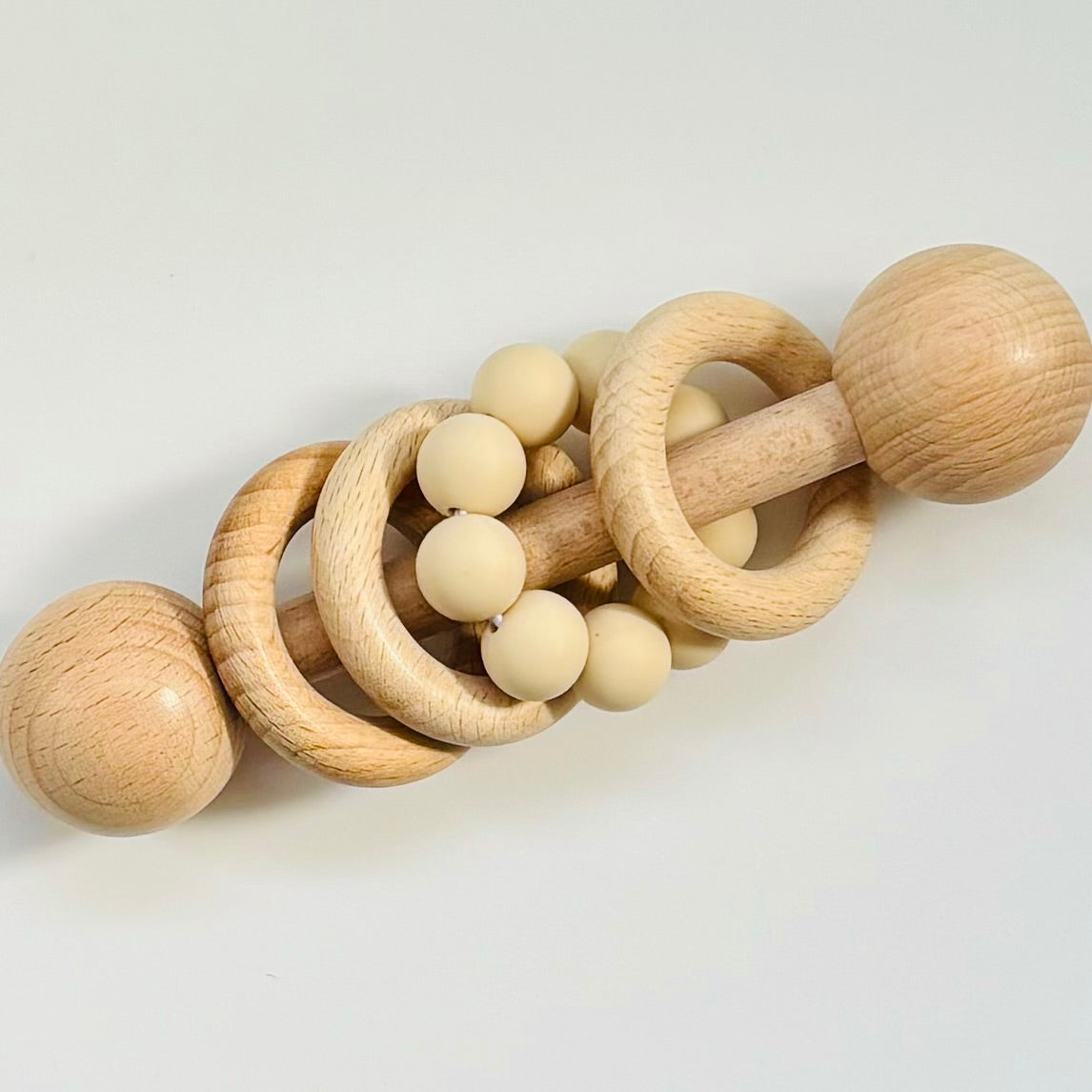 Wooden baby rattle