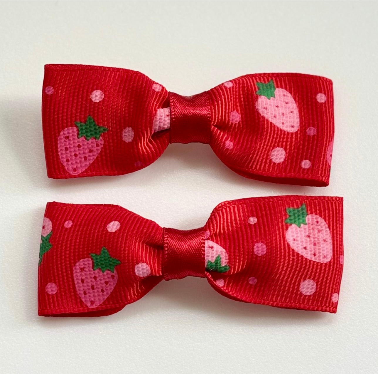 Strawberry hair bobbles and hair clips