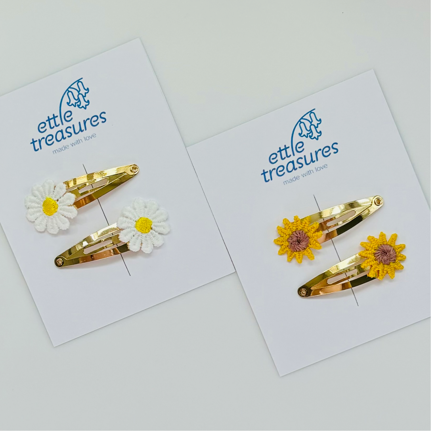 Baby toddler Daisy sunflower hair clips