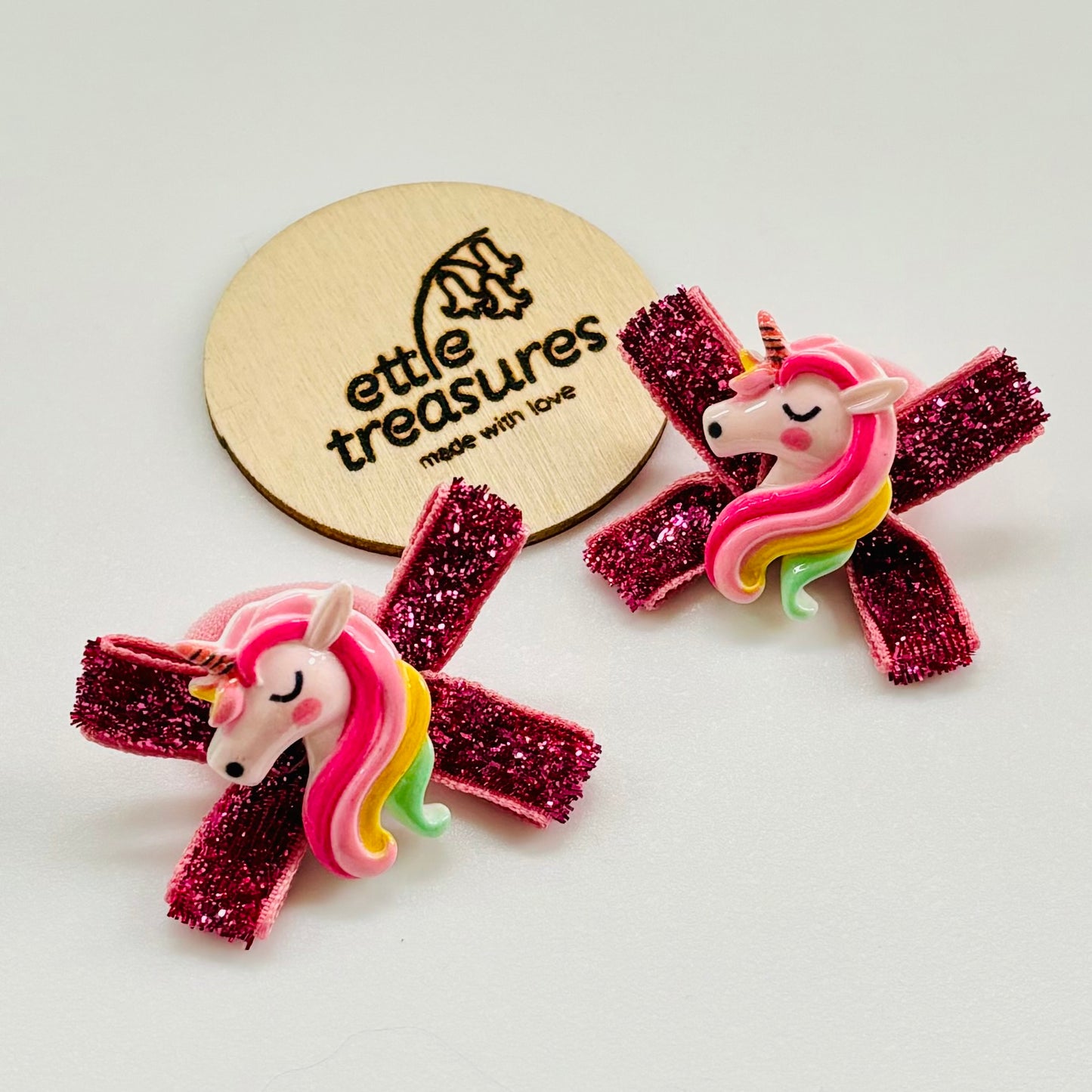 Unicorn kisses hair bobbles