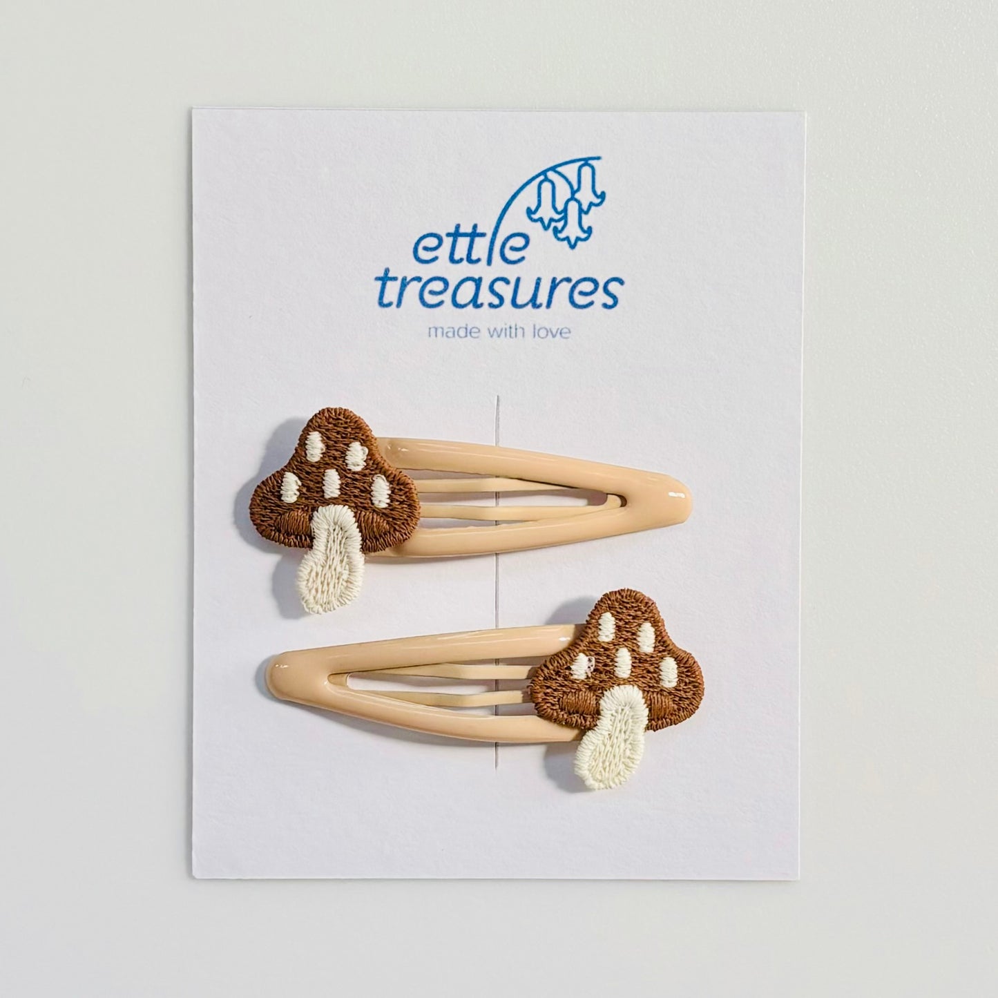 Mushroom hair clips