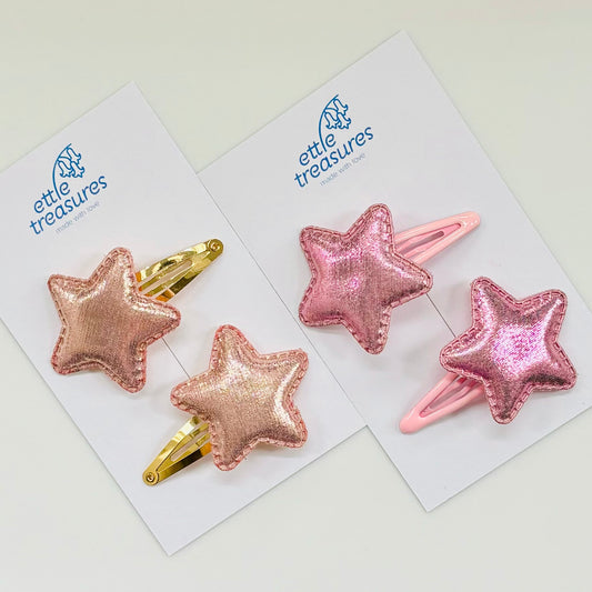 Oversized star hair clips