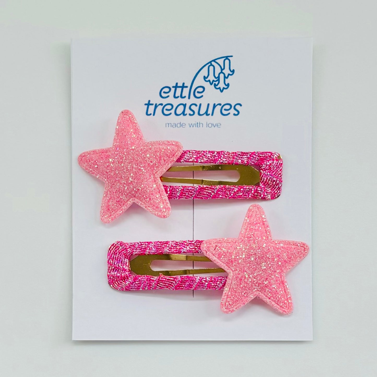 Sparkle star hair clips