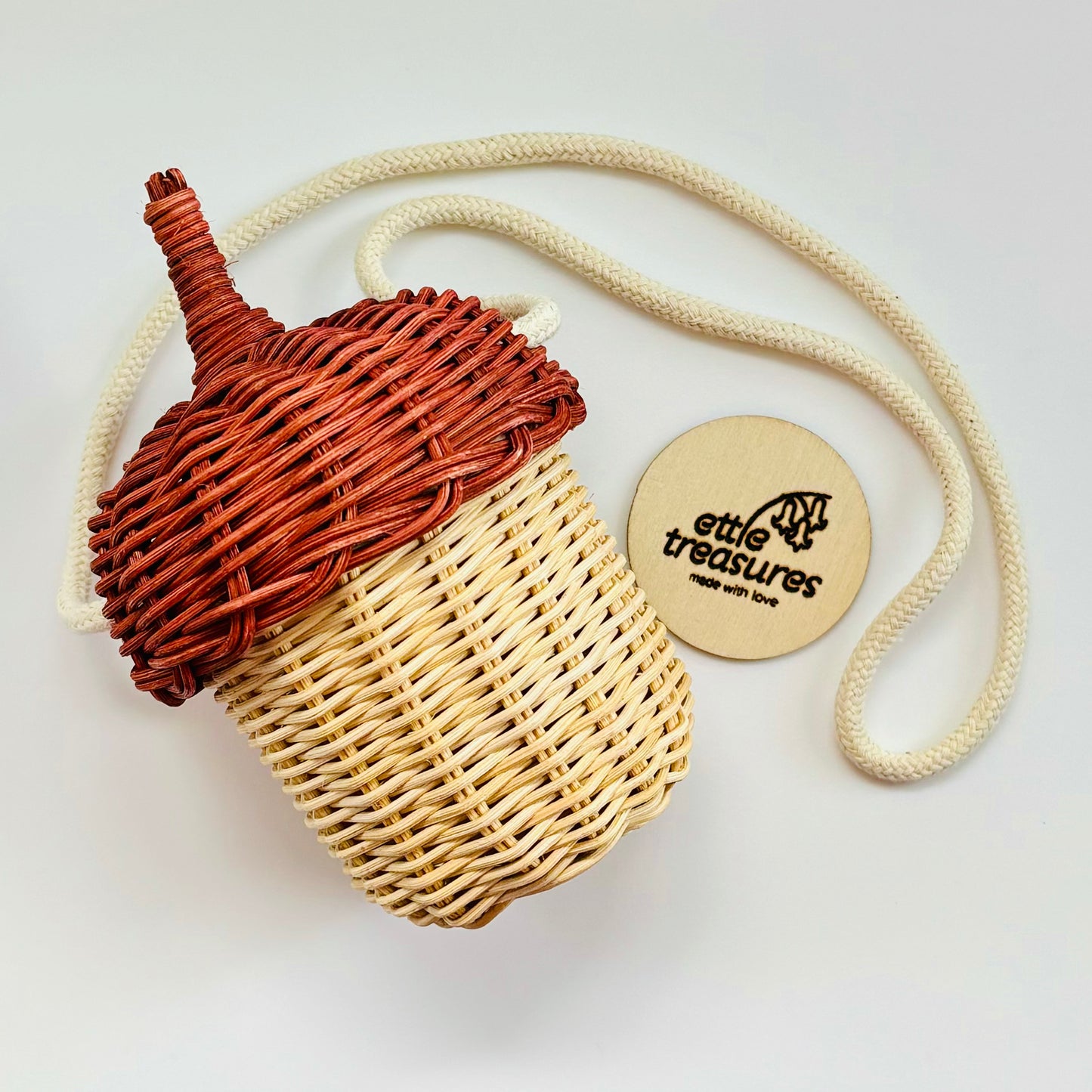 Children’s Acorn wicker bag