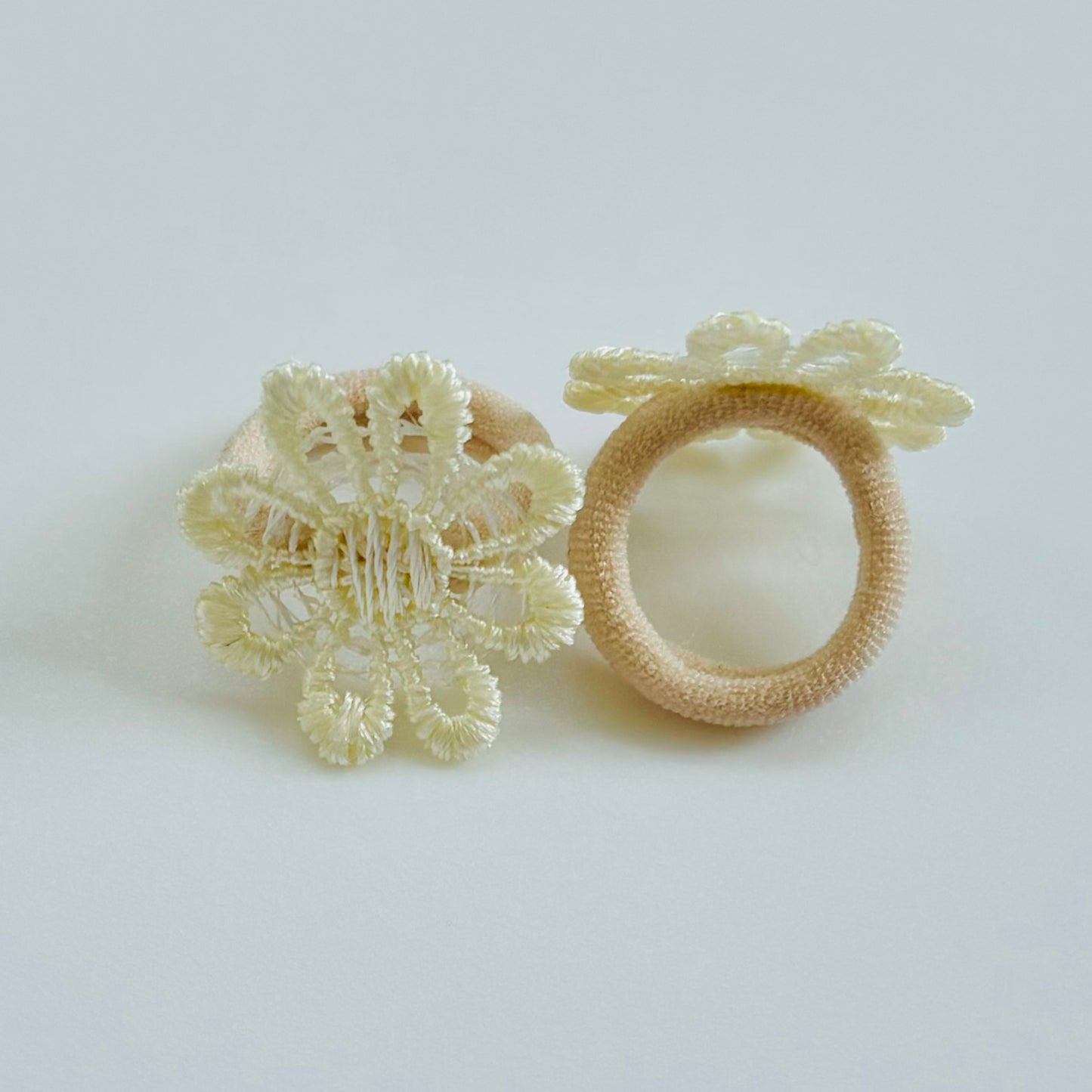 Lace flower hair bobbles