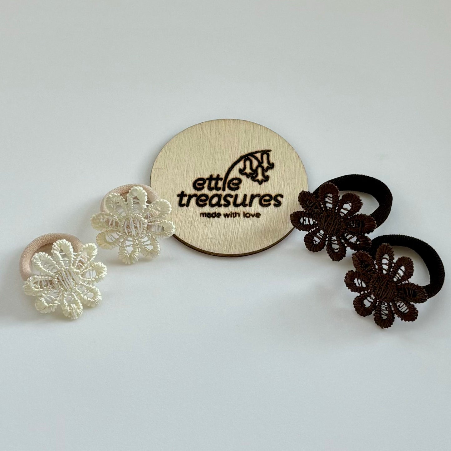 Lace flower hair bobbles