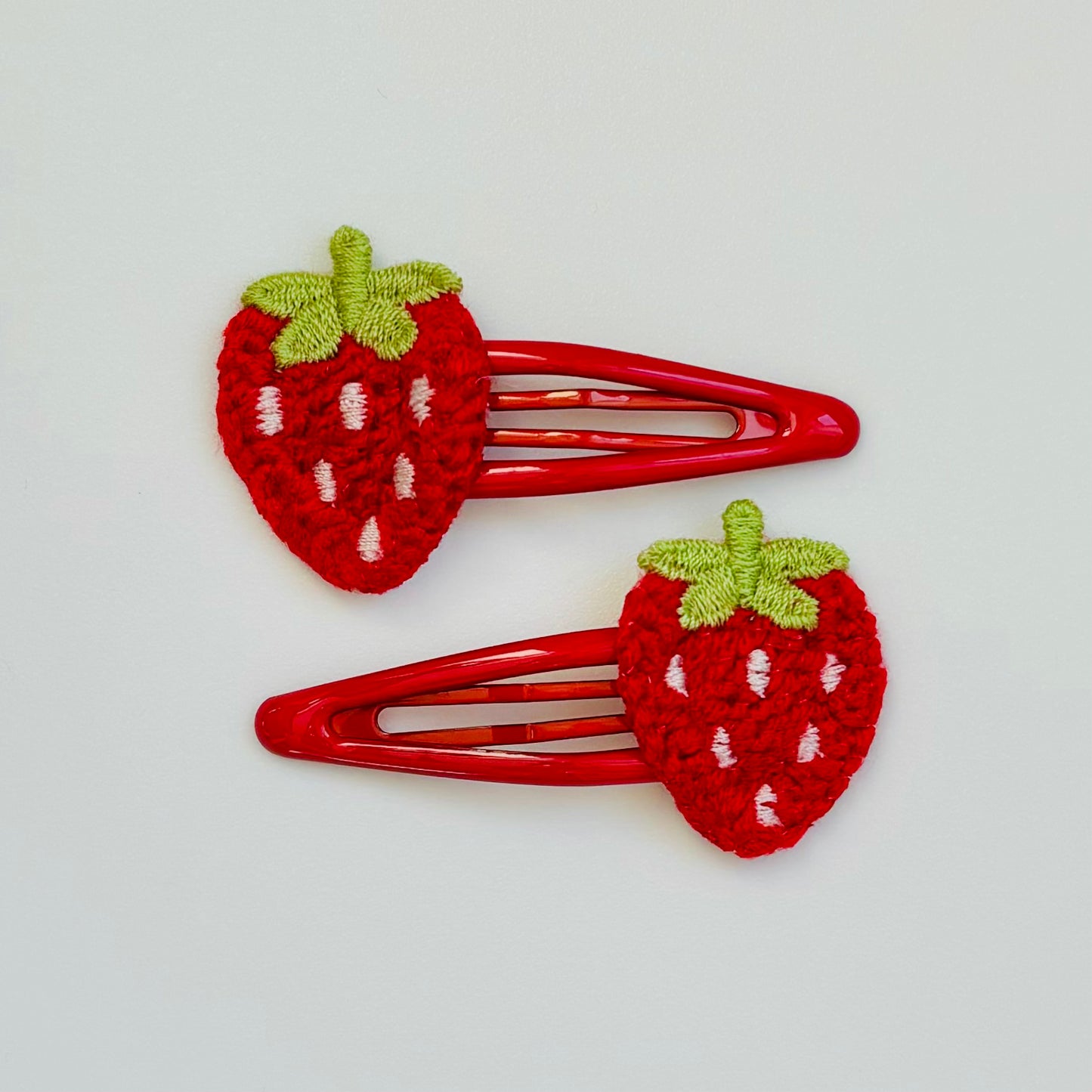 Strawberry hair bobbles and hair clips