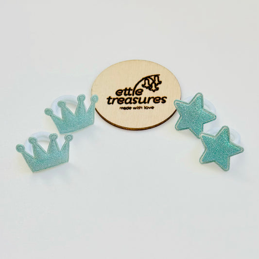 Princess crown and star hair bobbles